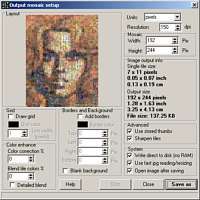 Screenshot of Mazaika Save mosaic dialogue